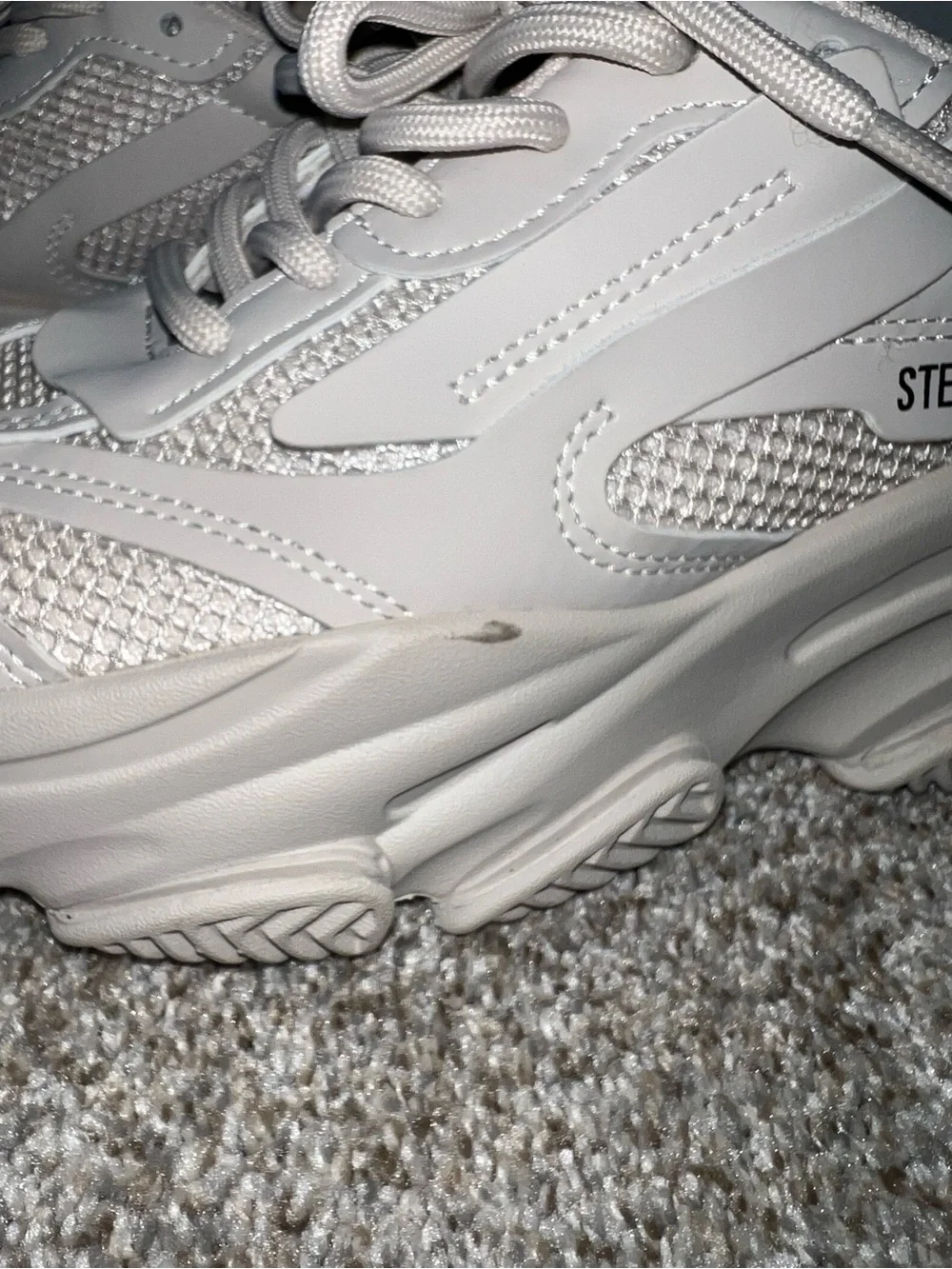 Steve Madden Platform Chunky Sneakers in Light Beige